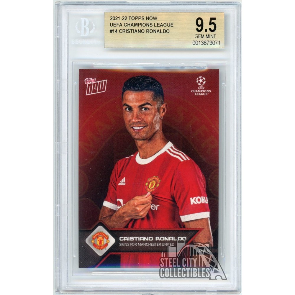 Cristiano Ronaldo 2021 Topps Now UEFA Champions League 014 BGS 9.5