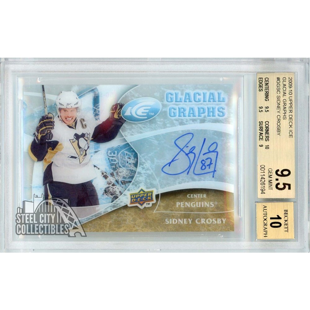 Sidney Crosby 2009-10 Upper Deck Ice Glacial Graphs Autograph Card