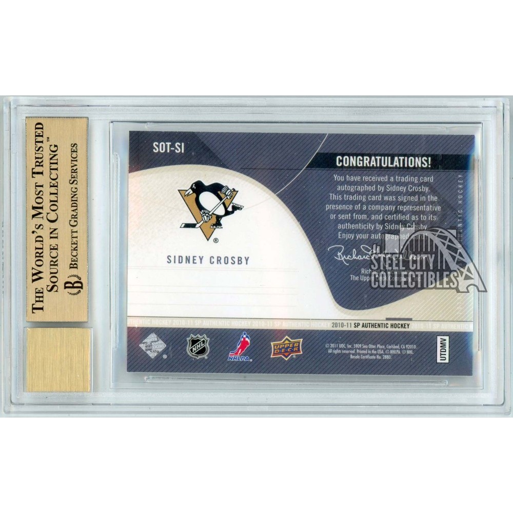 Sidney Crosby 2010-11 Upper Deck SP Authentic Sign of the Times