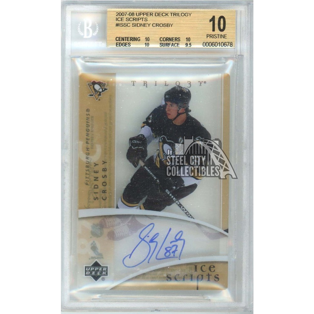 Sidney Crosby 2007-08 Upper Deck Trilogy Ice Scripts Autograph