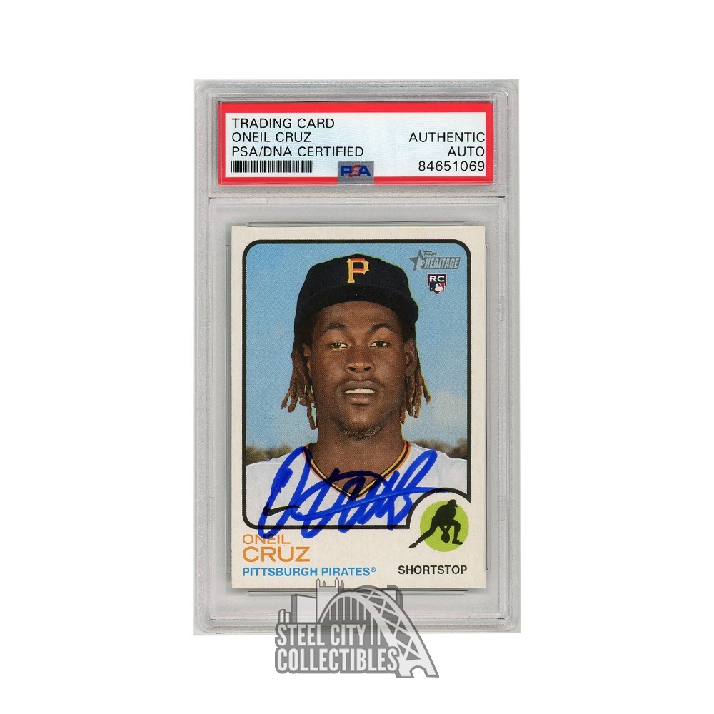 Oneil Cruz 2022 Topps Heritage Autograph Rookie Card #157 PSA/DNA