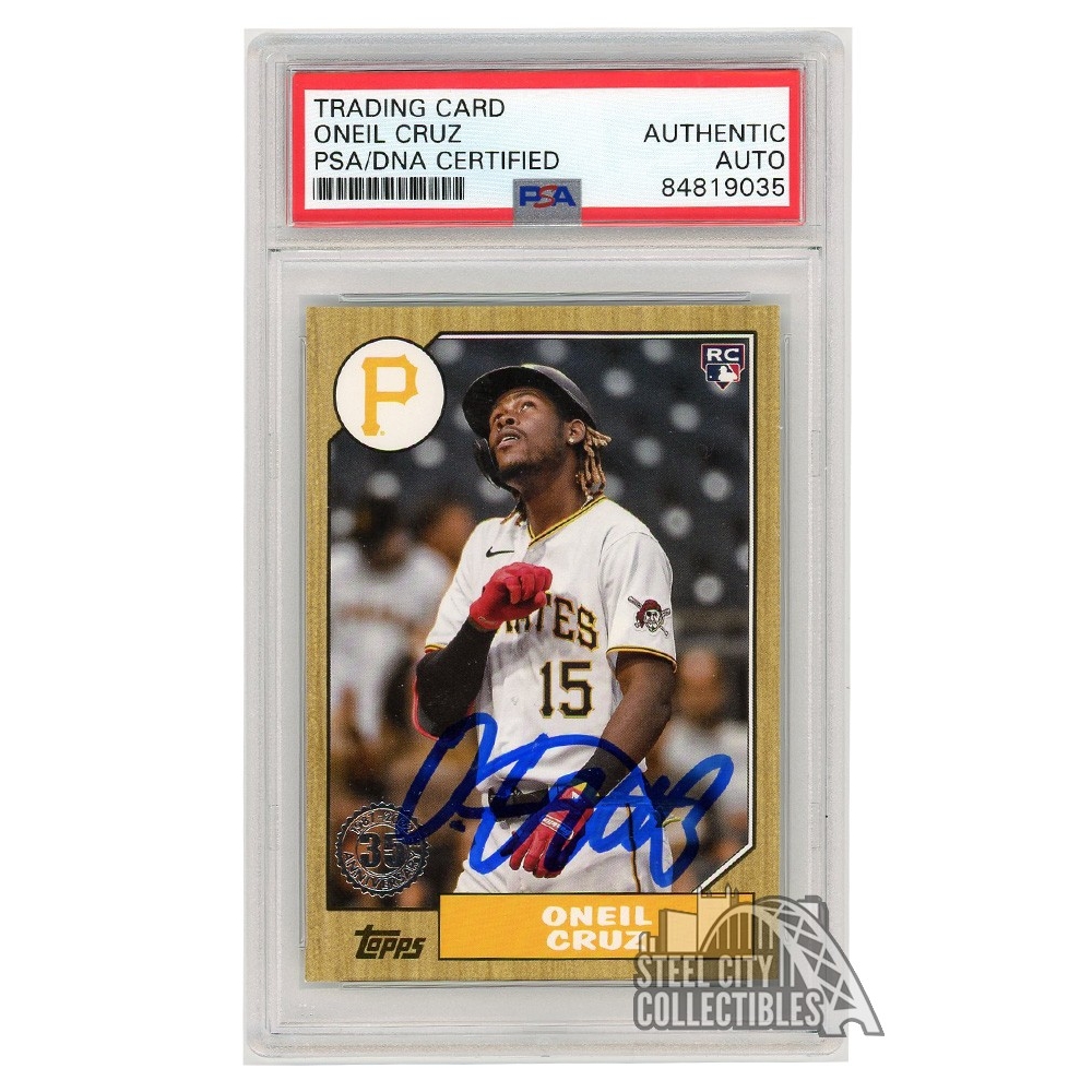 Oneil Cruz 2022 Topps '87 Throwback Autograph Rookie Card 87TB48 PSA