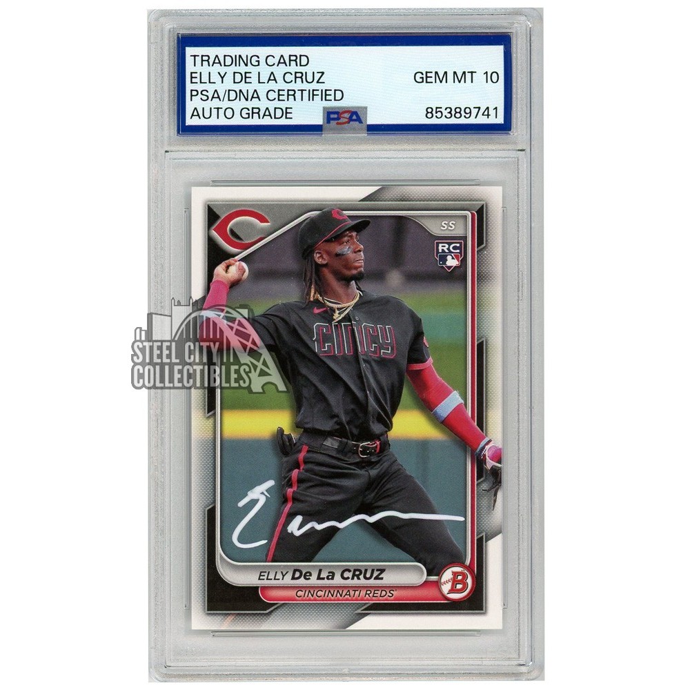 PSA 10 Graded 2024 Topps Bowman Elly De La Cruz Chrome Rookie Card Gem Mint