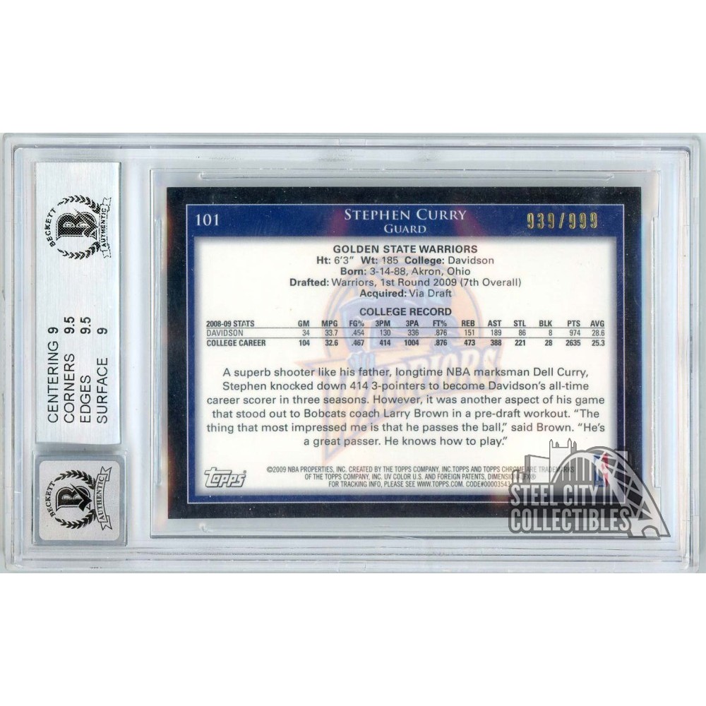Stephen Curry 2009-10 Topps Chrome Autograph 