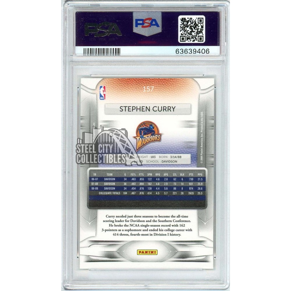Stephen Curry 2009-10 Panini Prestige Autograph Rookie Card #157