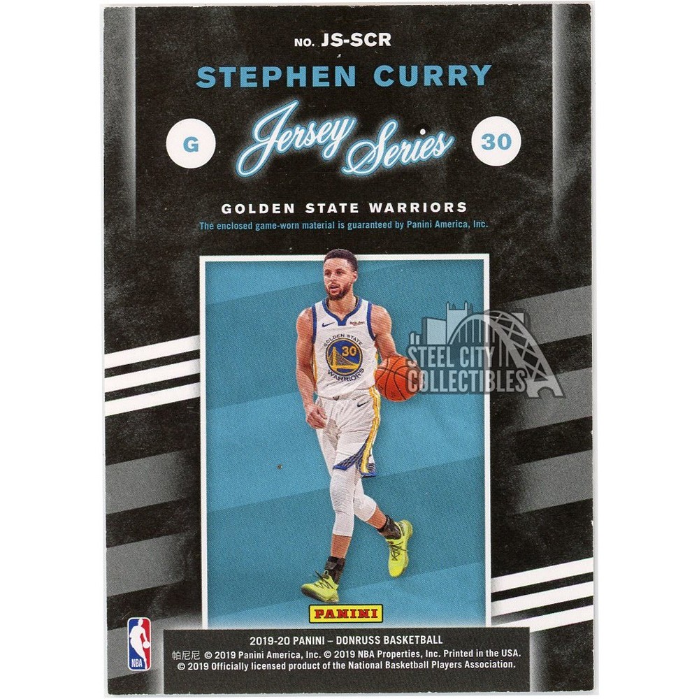 Stephen Curry 2019-20 Panini Donruss Jersey Series Game-Used 
