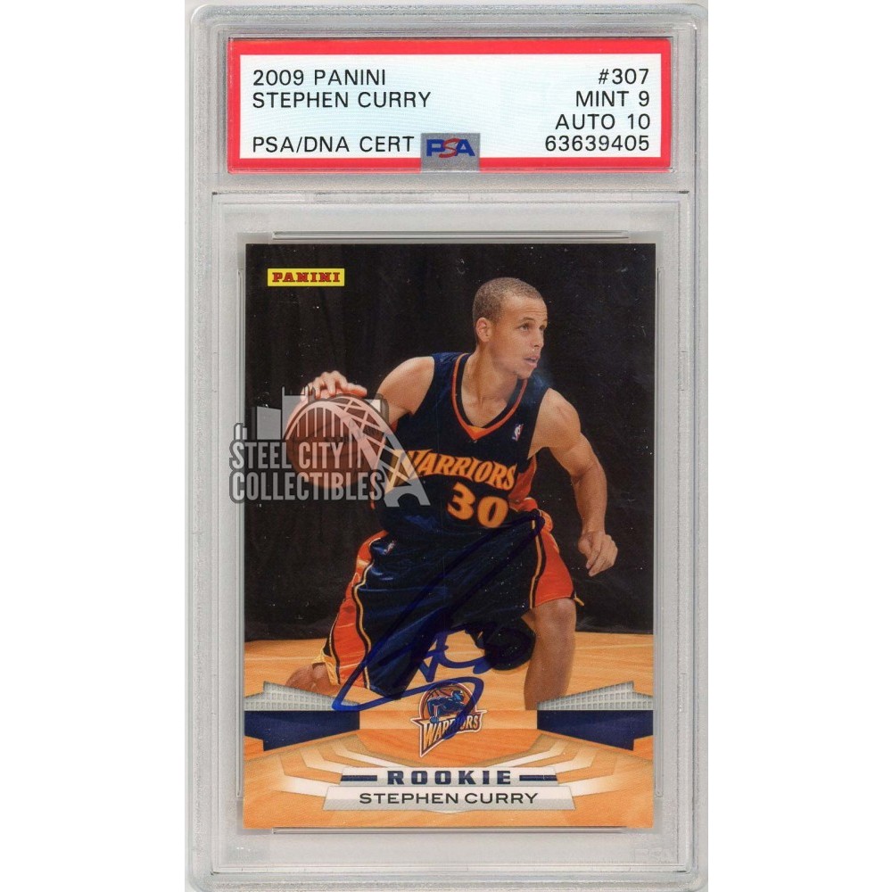 Stephen Curry 2009-10 Panini Autograph Rookie Card #307 PSA 9 PSA