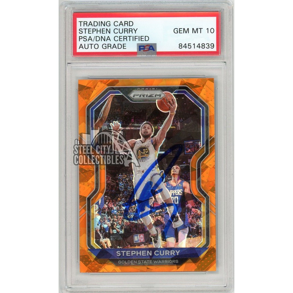 Stephen Curry 2020-21 Panini Prizm Orange Ice Autograph Card #159 PSA/DNA 10 | Steel City Collectibles Stephen Curry 2020-21 Panini Prizm Orange Ice Autograph Card #159 PSA/DNA 10 | Steel City Collectibles
