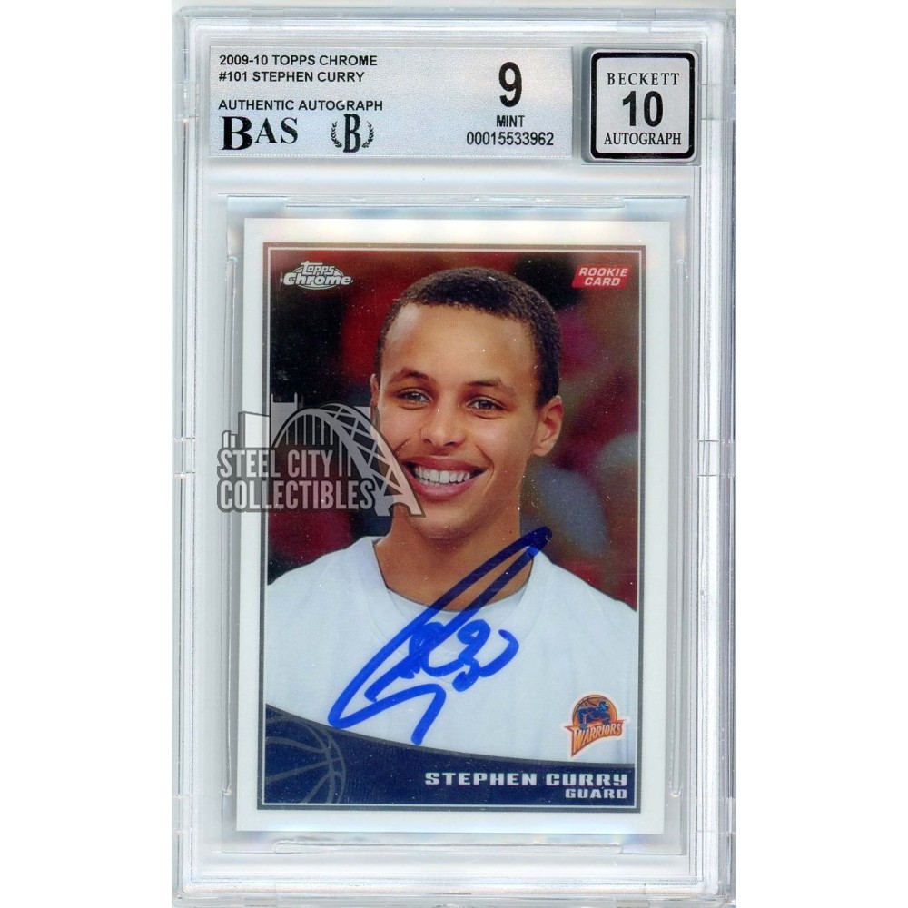 Stephen Curry 2009-10 Topps Chrome Autograph Rookie Card #101 /999