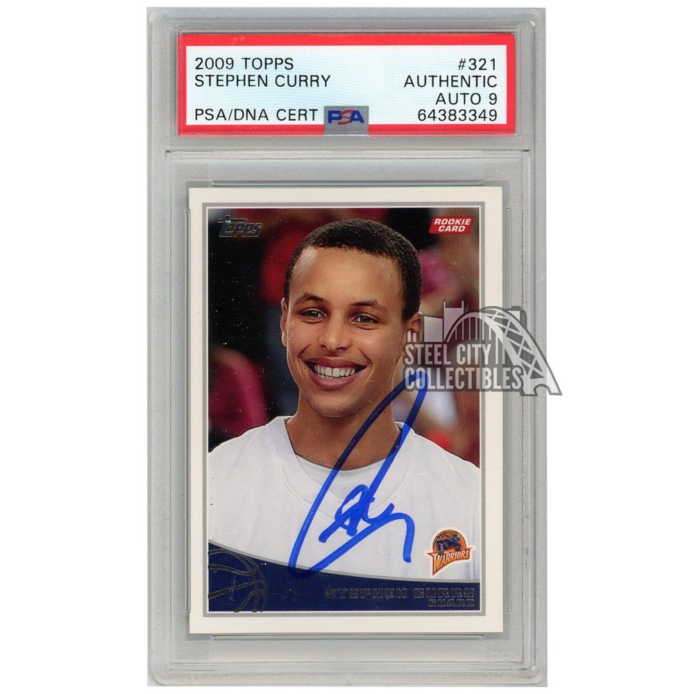 Stephen Curry 2009-10 Topps Autograph Rookie #321 PSA/DNA AUTO 9