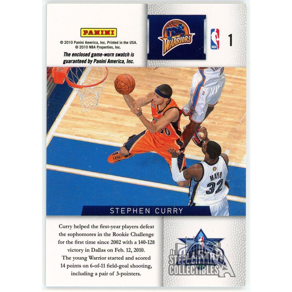 Stephen Curry 2009-10 Panini Season Update Rookie Challenge Jersey
