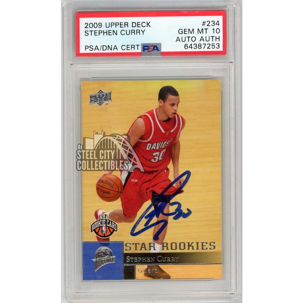 Stephen Curry 2009-10 Upper Deck Autograph Rookie Card #234 PSA 10 PSA ...