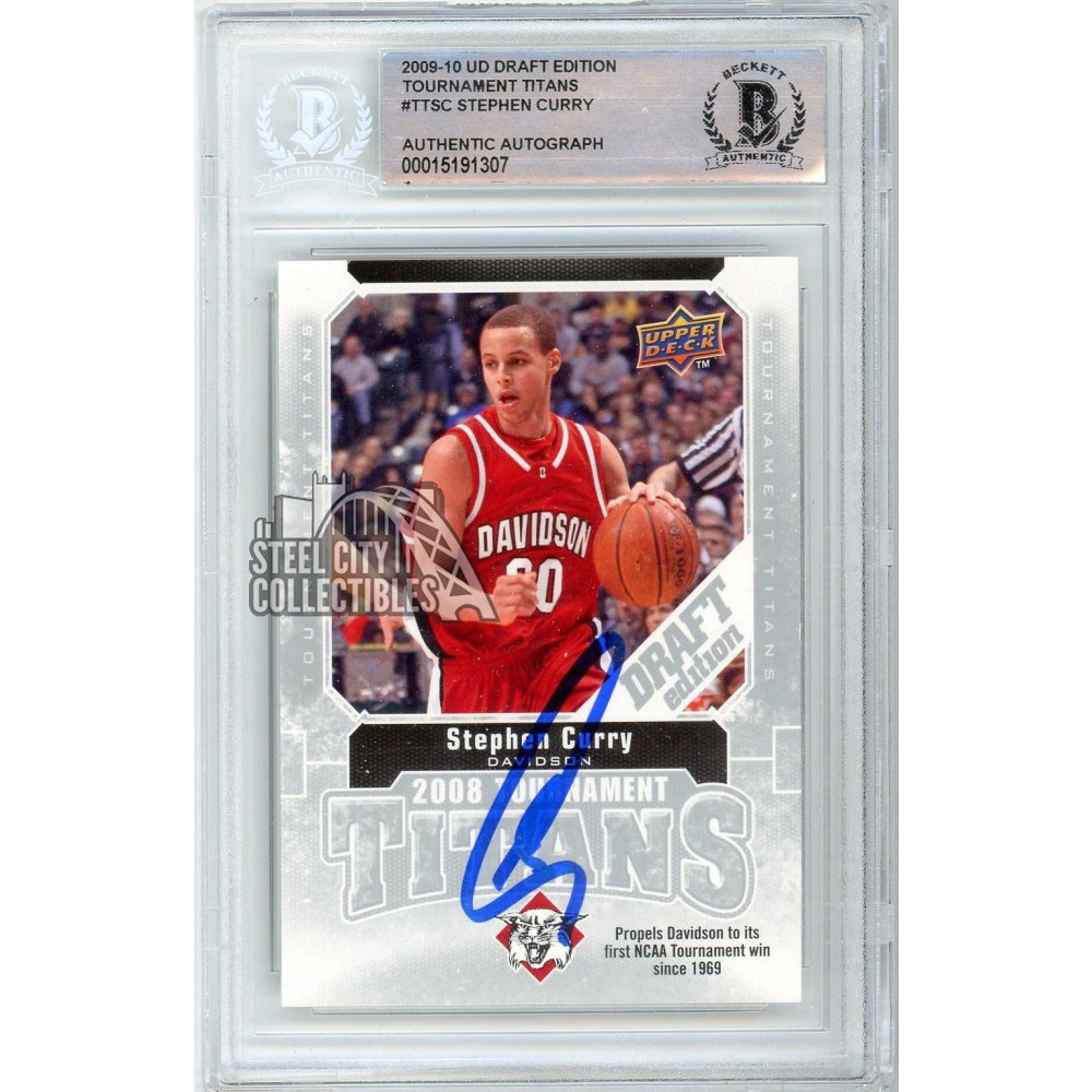 Stephen Curry 2009-10 UD Draft Edition Tournament Titans Autograph