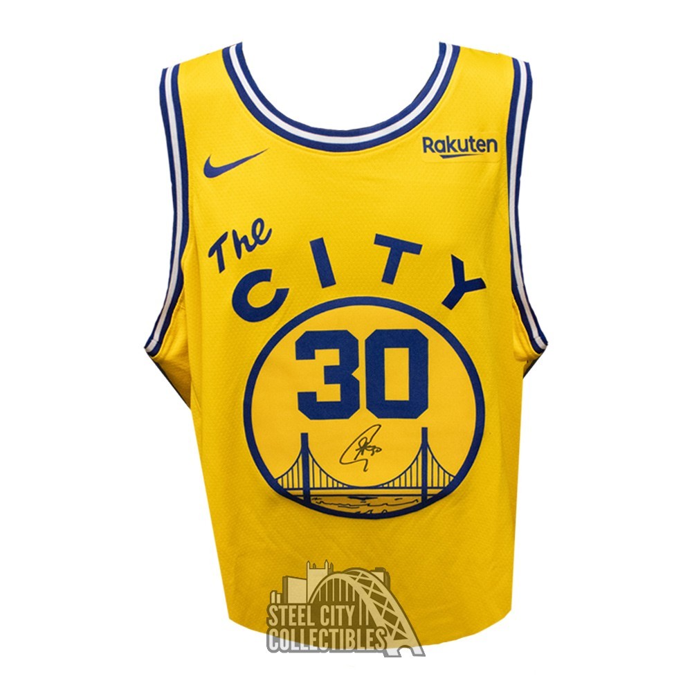 Curry Autographed State Warriors The City Nike Swingman Jersey - BAS Steel City Collectibles