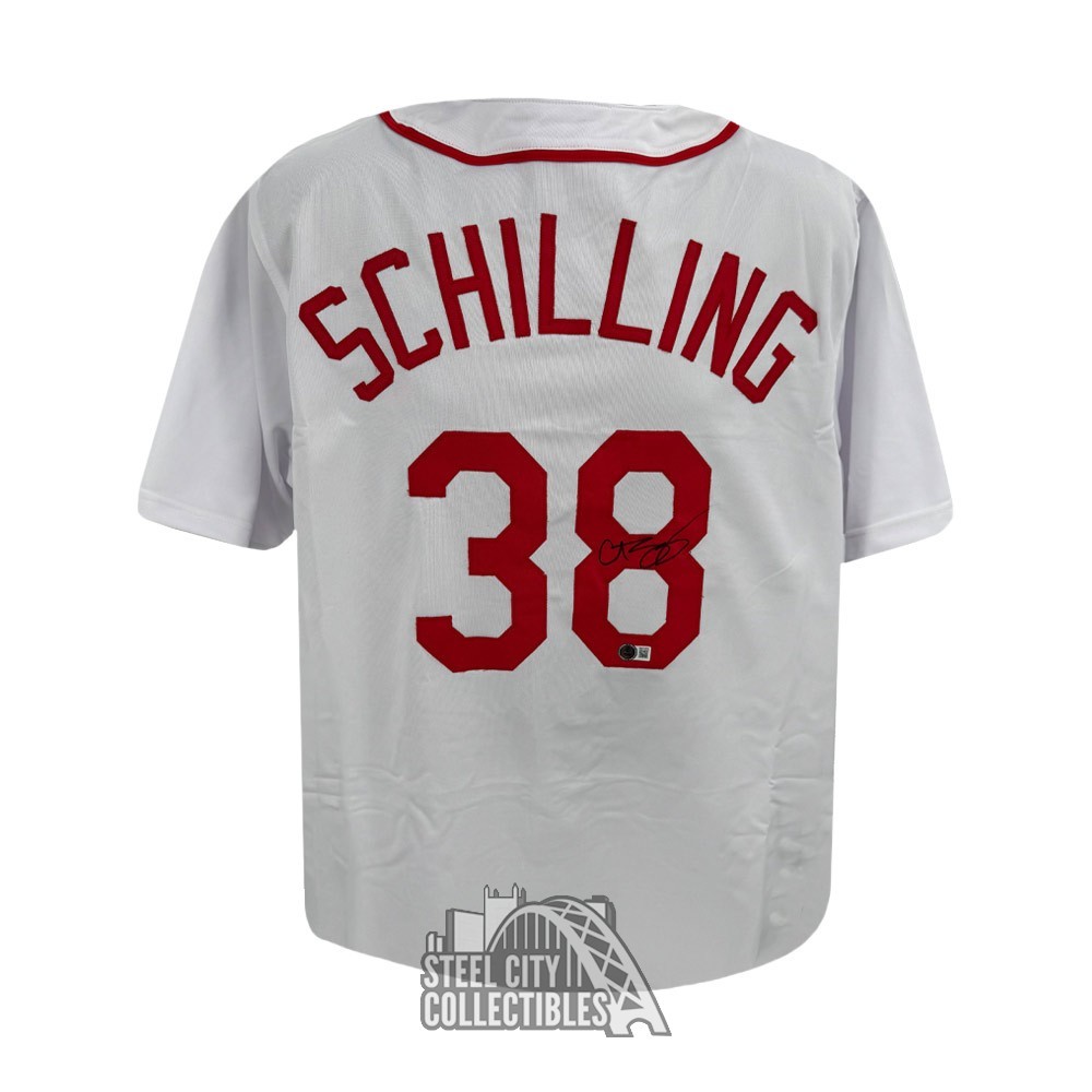 Curt Schilling Autographed Boston Custom White Baseball Jersey
