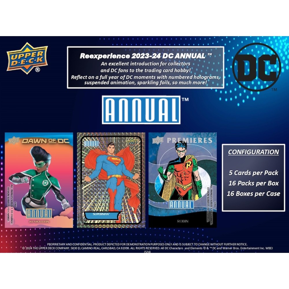 2023-24 Upper Deck DC Annual Hobby 16-Box Case | Steel City