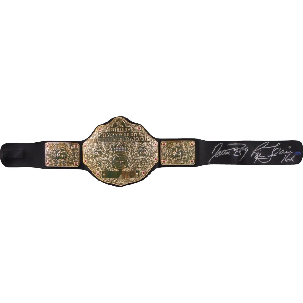 Autographed wwe belts