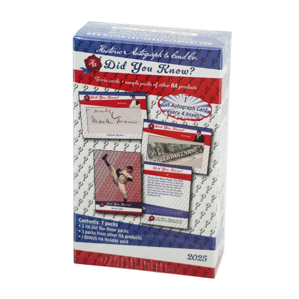 2025 Historic Autographs Did You Know? Hobby Box | Steel City