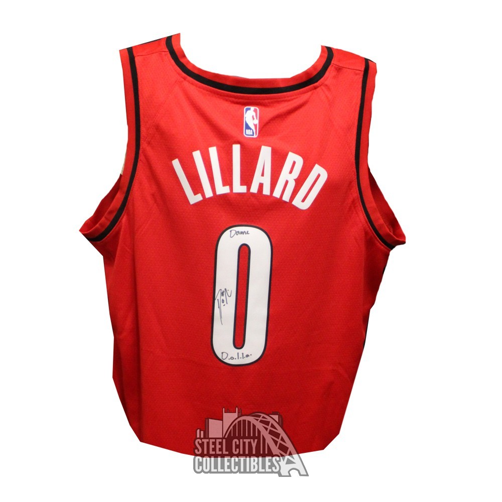 Damian Lillard Autographed Portland Swingman Jersey The Shot Logo