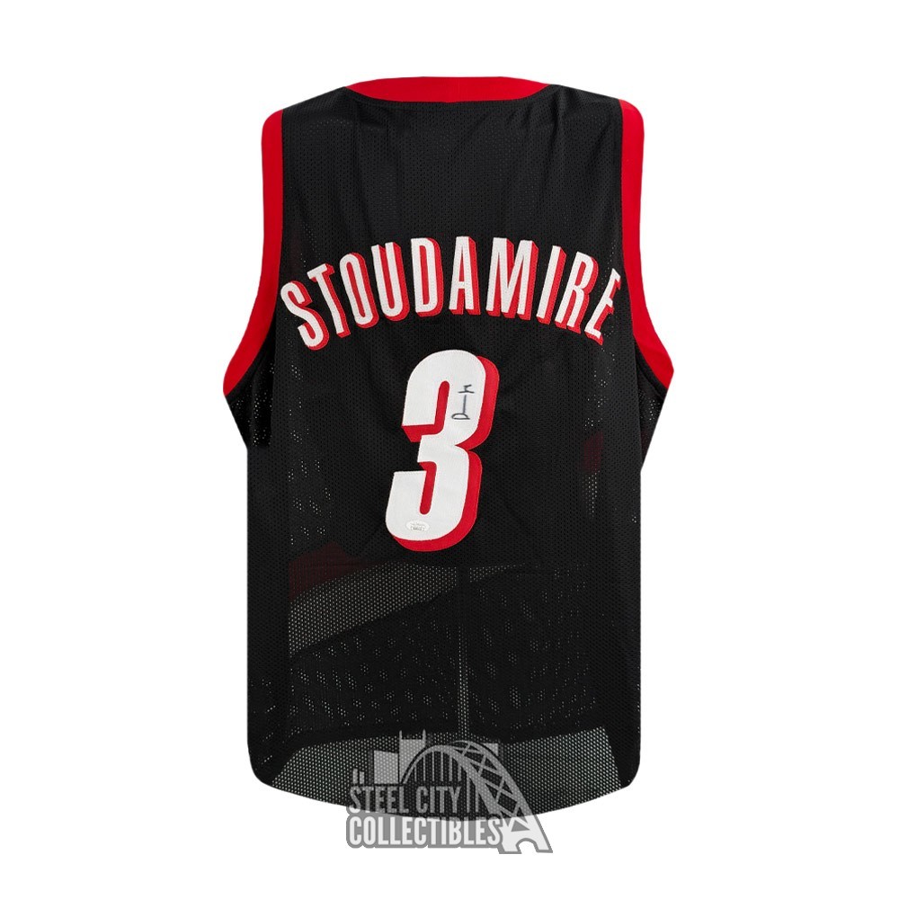 Damon Stoudamire Autographed Portland Custom Black Basketball