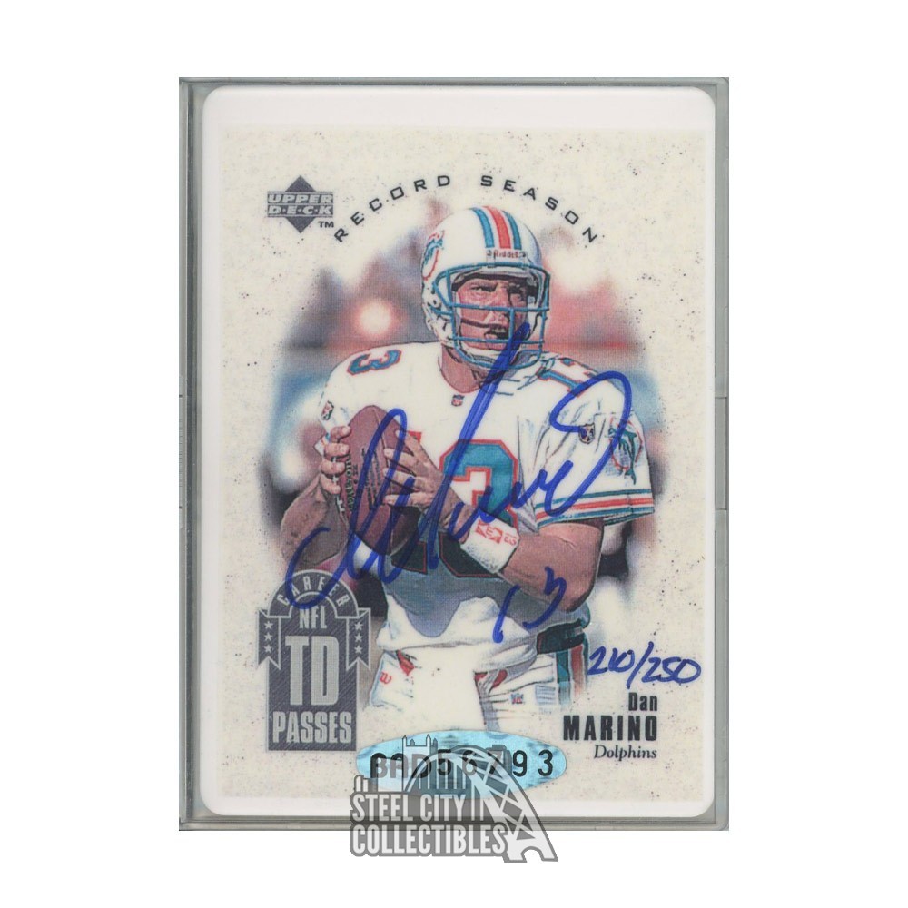 Dan Marino Autographed 1996 Upper Deck TD Record Porcelain