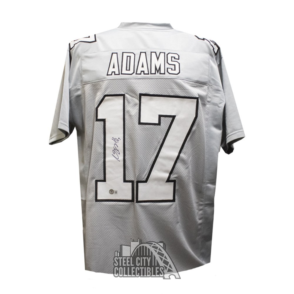 Davante Adams Autographed Las Vegas Custom Silver Football Jersey - BAS