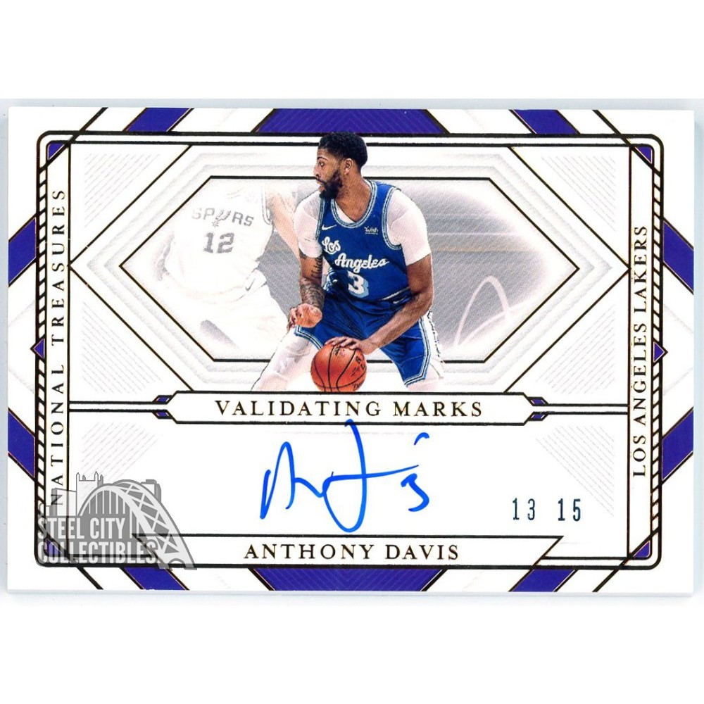 Panini National treasures Anthony Davis 直筆 サイン カード レア [The Brow] inscription Lakers NBA 75th 