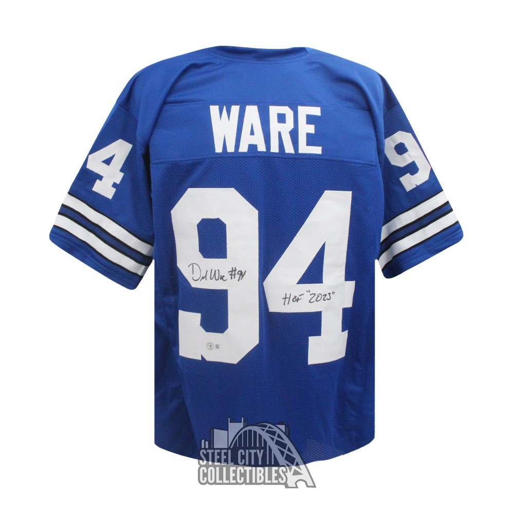 Demarcus Ware HOF 2023 Autographed Dallas Custom Blue Football