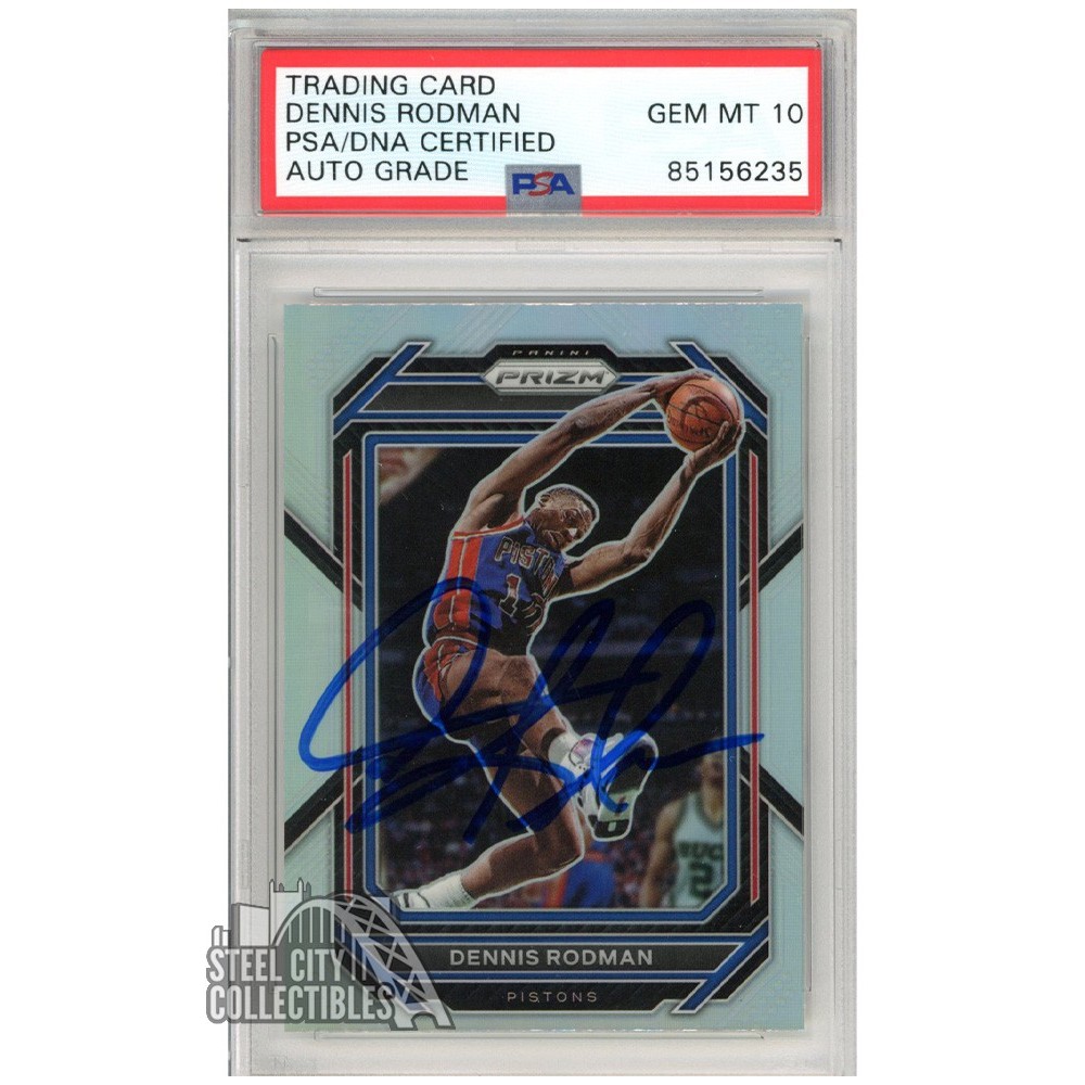 Dennis Rodman 2022-23 Panini Prizm Silver Autograph Card