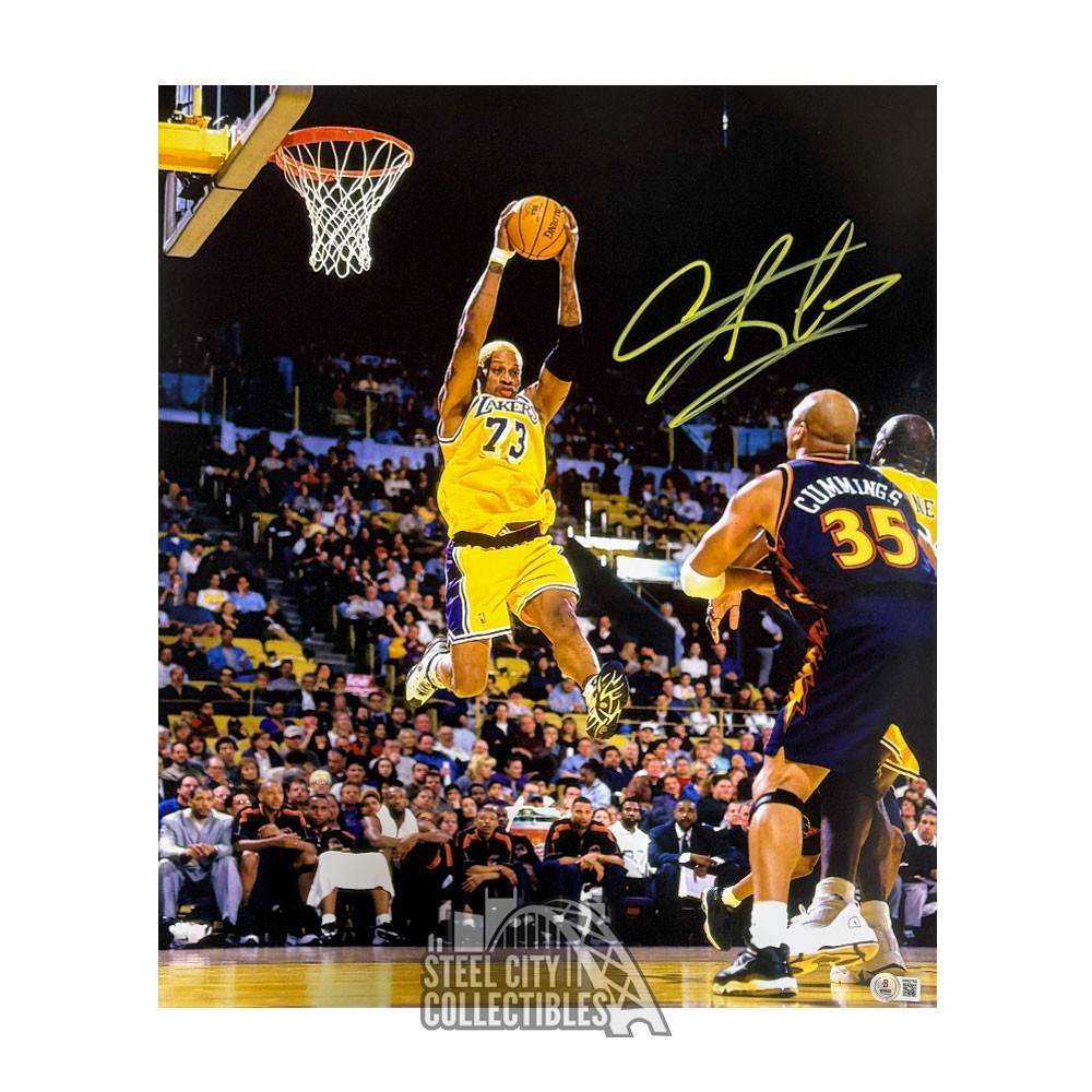 スポーツ NBA COURTCOLLECTION DENNIS RODMAN LAKERS Dennis Rodman Autographed Los Angeles Lakers 16x20 Photo