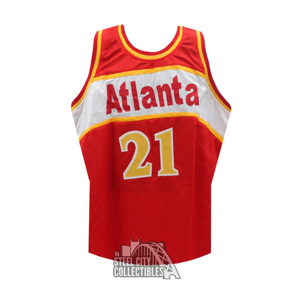 Dominique Wilkins Autographed Atlanta Custom HOF 06 Red Basketball Jersey - Tristar