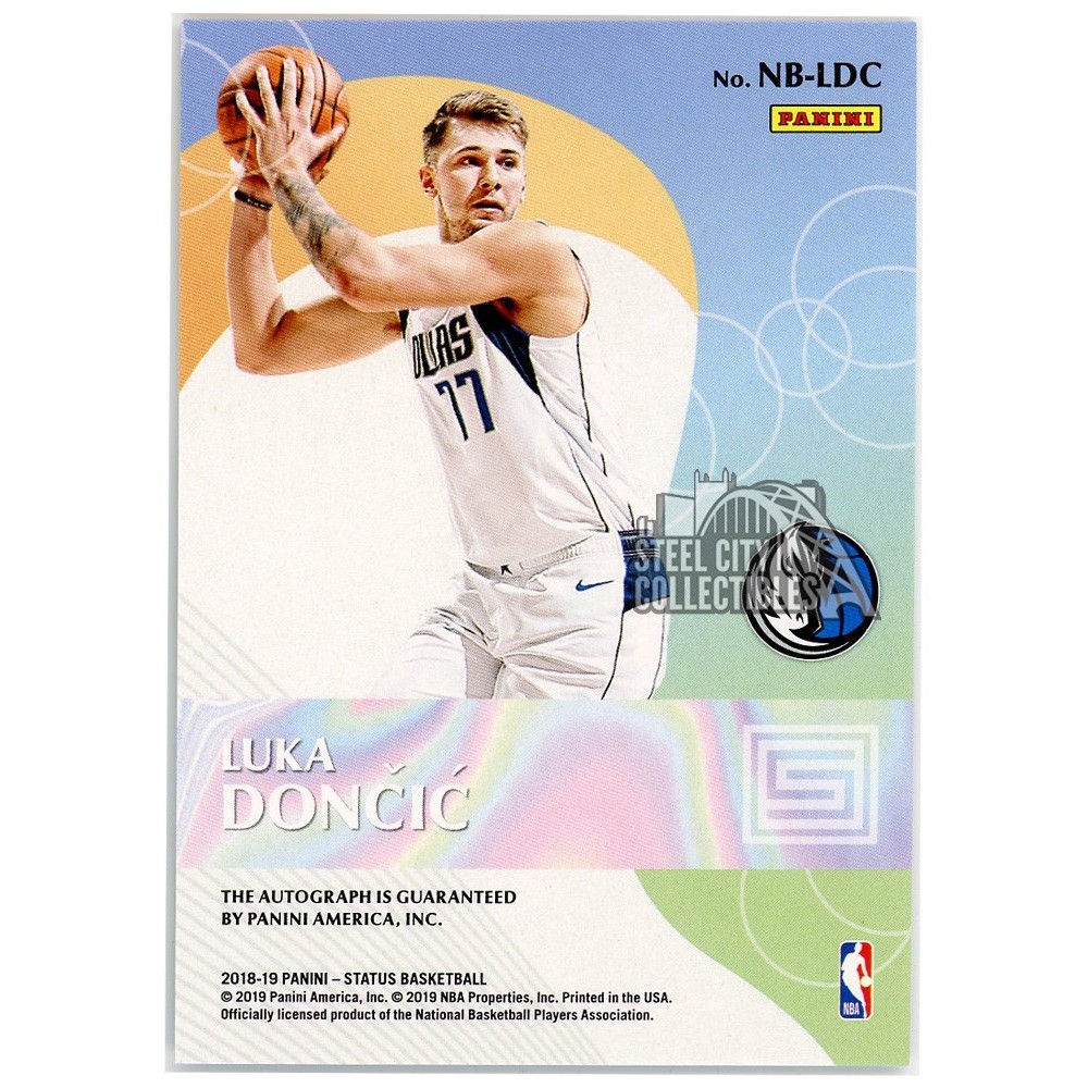 Luka Doncic 2018-19 Panini Status New Breed Rookie Autograph Card