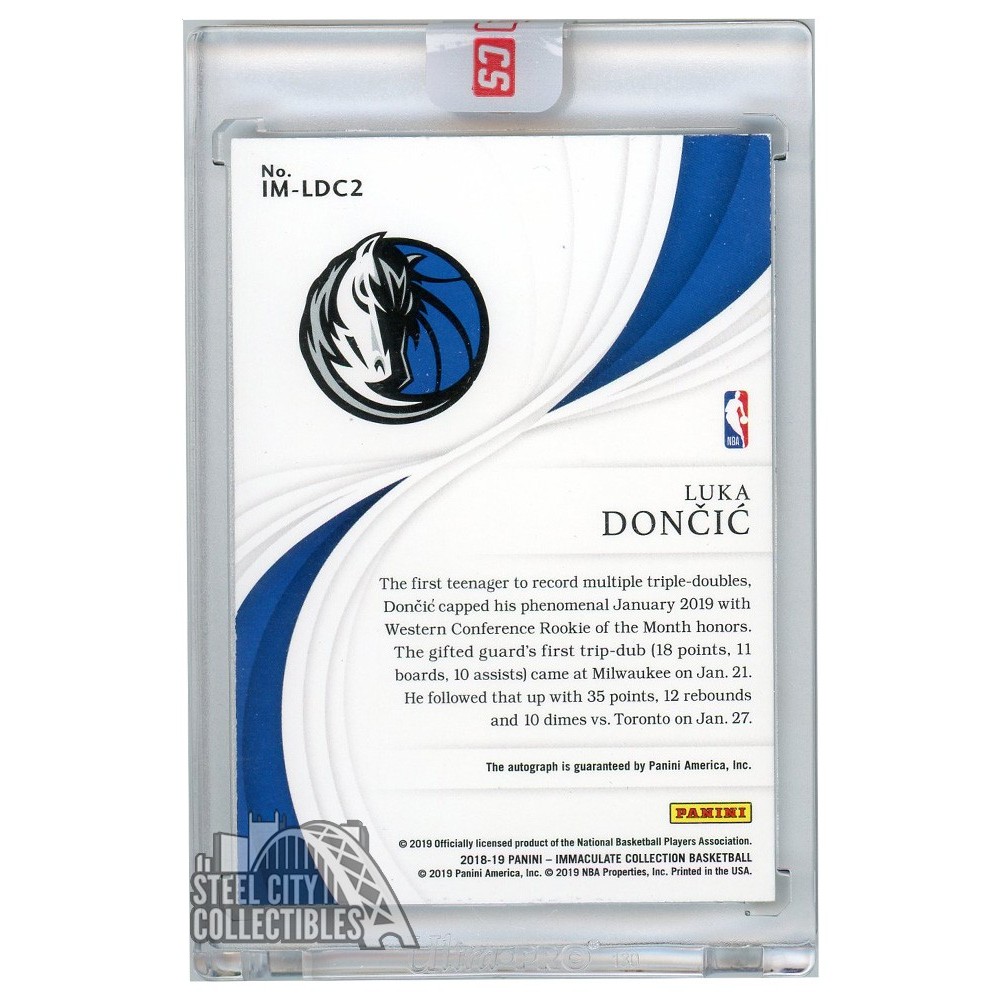 2018-19 Panini Immaculate Moments Autograph #IM-LDC4 Luka