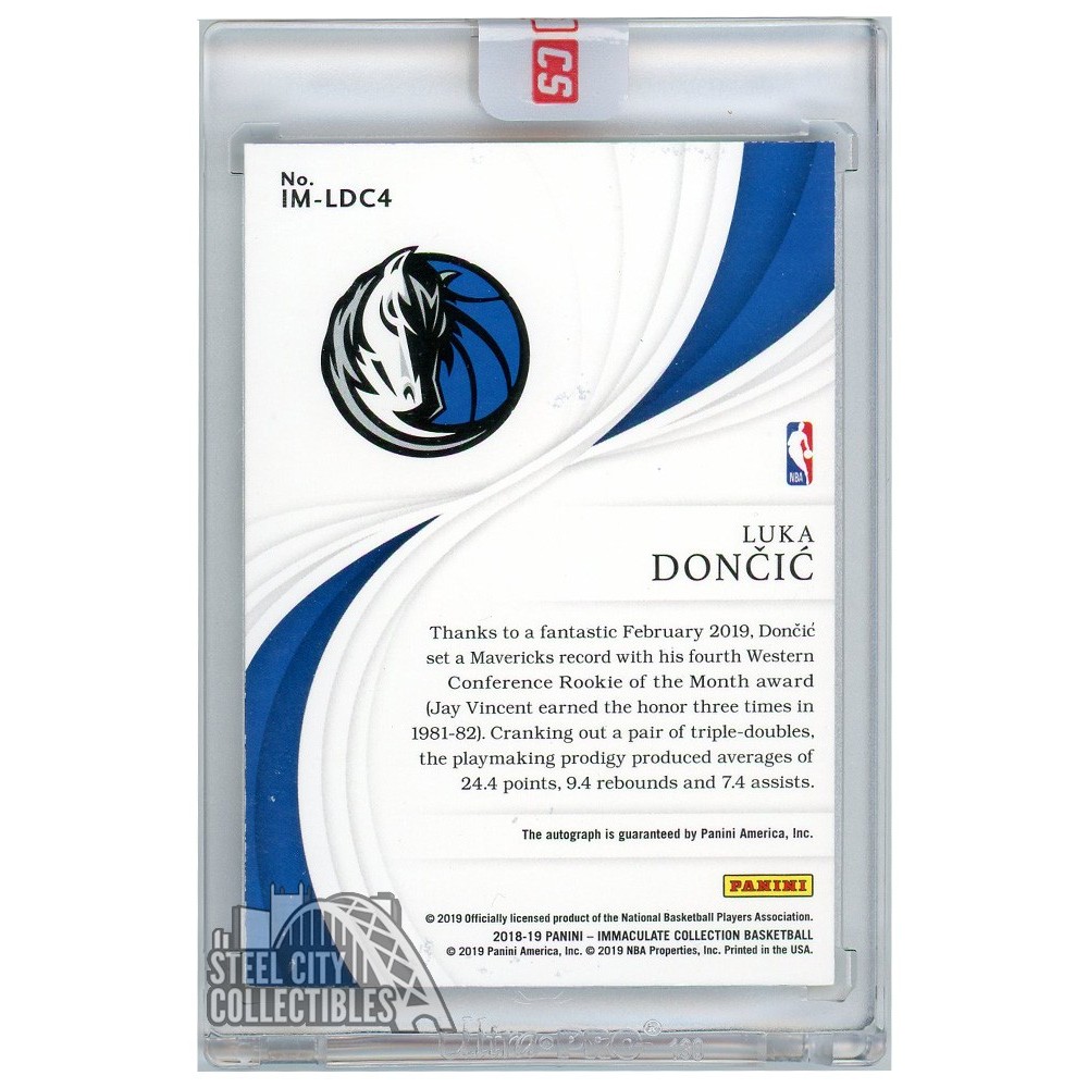 2018-19 Panini Immaculate Moments Autograph #IM-LDC4 Luka