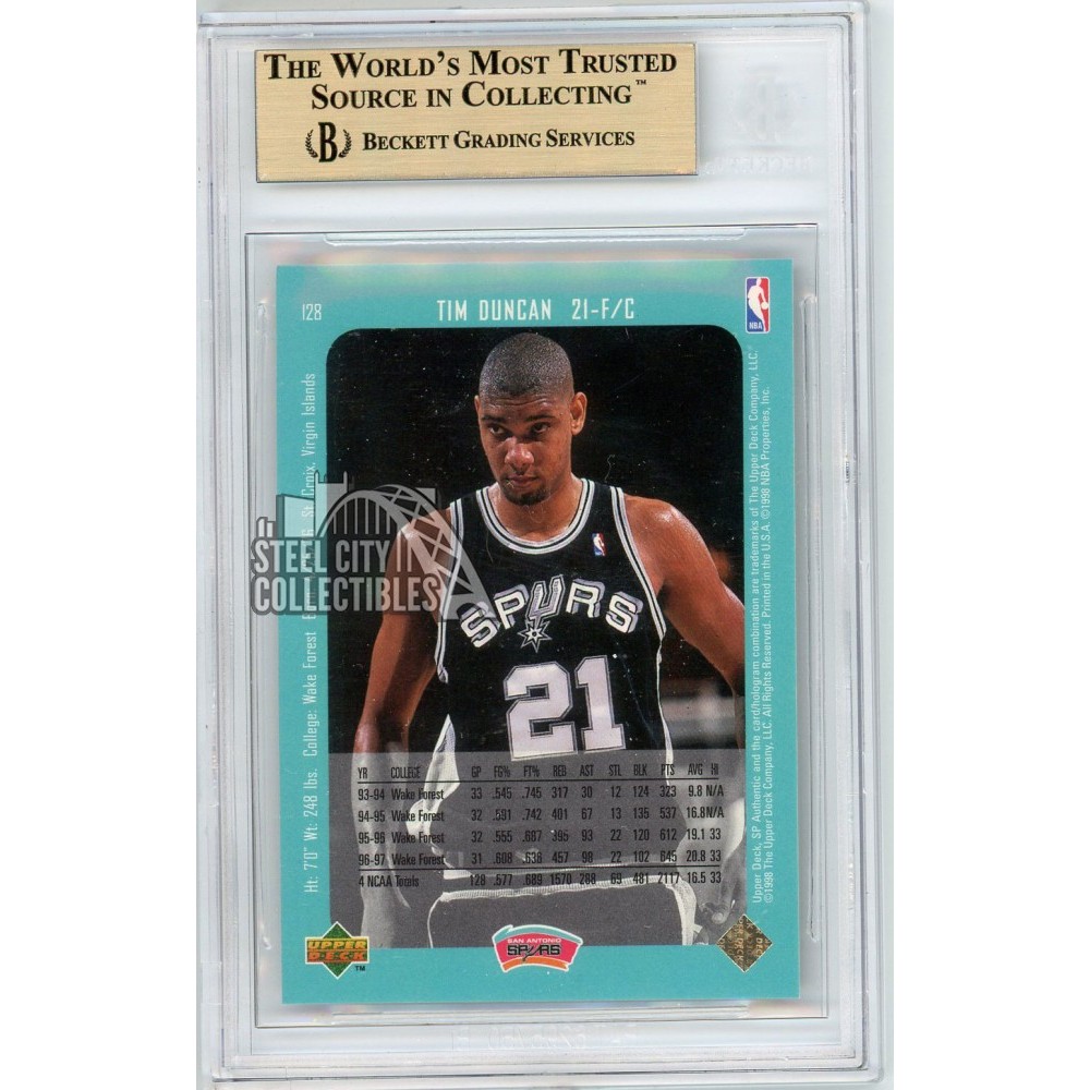 Tim Duncan 1997-98 Upper Deck SP Authentic Basketball Rookie Card
