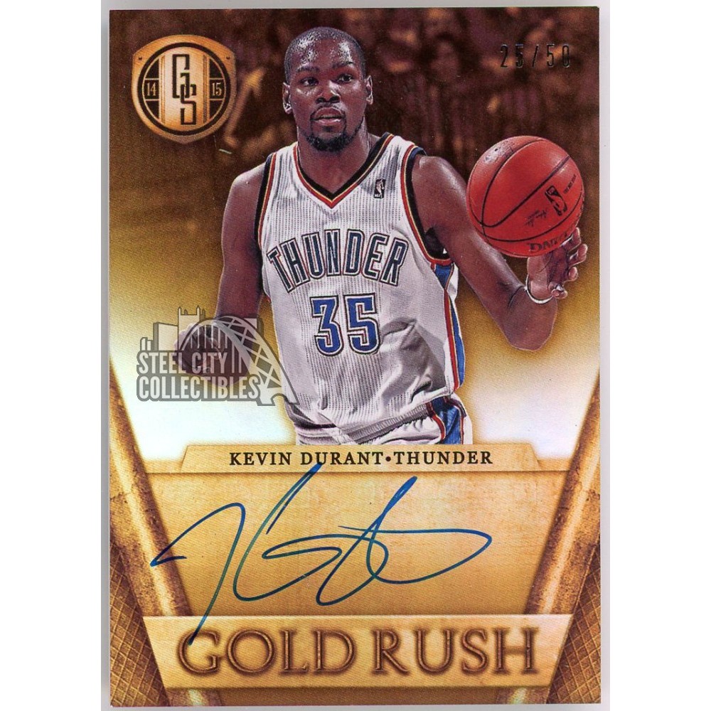 Kevin Durant 2014-15 Panini Gold Standard Gold Rush Autograph Card #14 ...