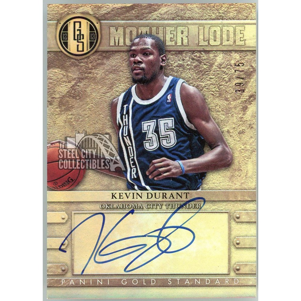 Kevin Durant 2012-13 Panini Gold Standard Mother Lode Autograph Card ...
