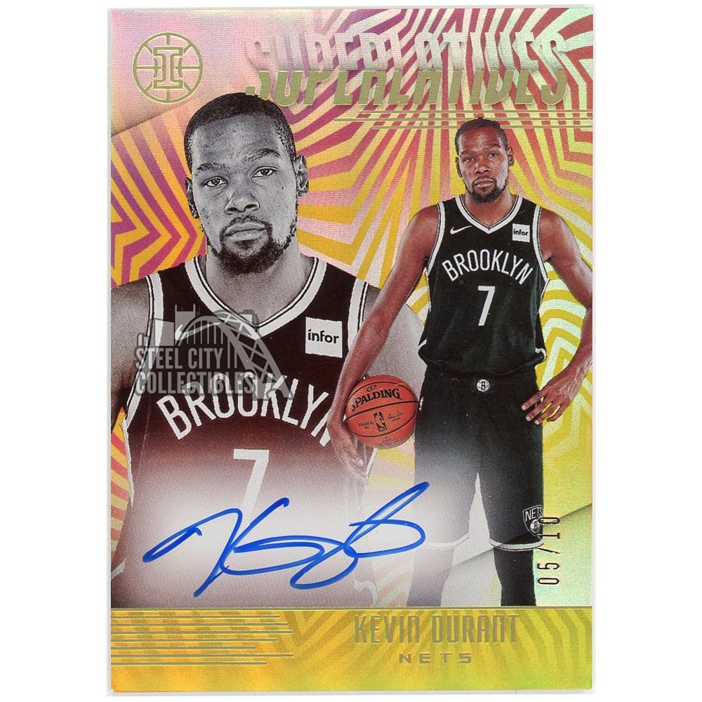 Kevin Durant 2019-20 Panini Illusions Superlatives Auto 5/10