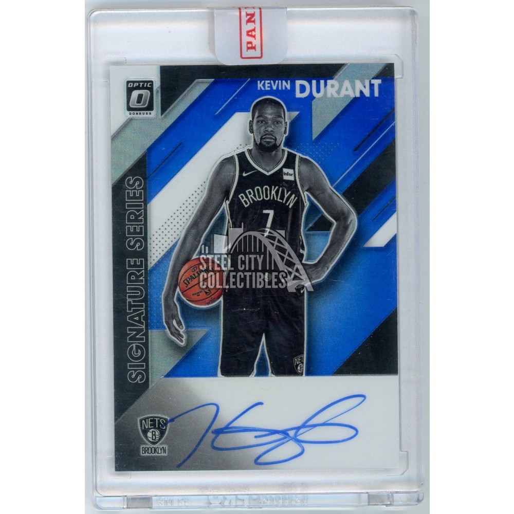 Kevin Durant 2019-20 Panini Donruss Optic Signature Blue Prizm