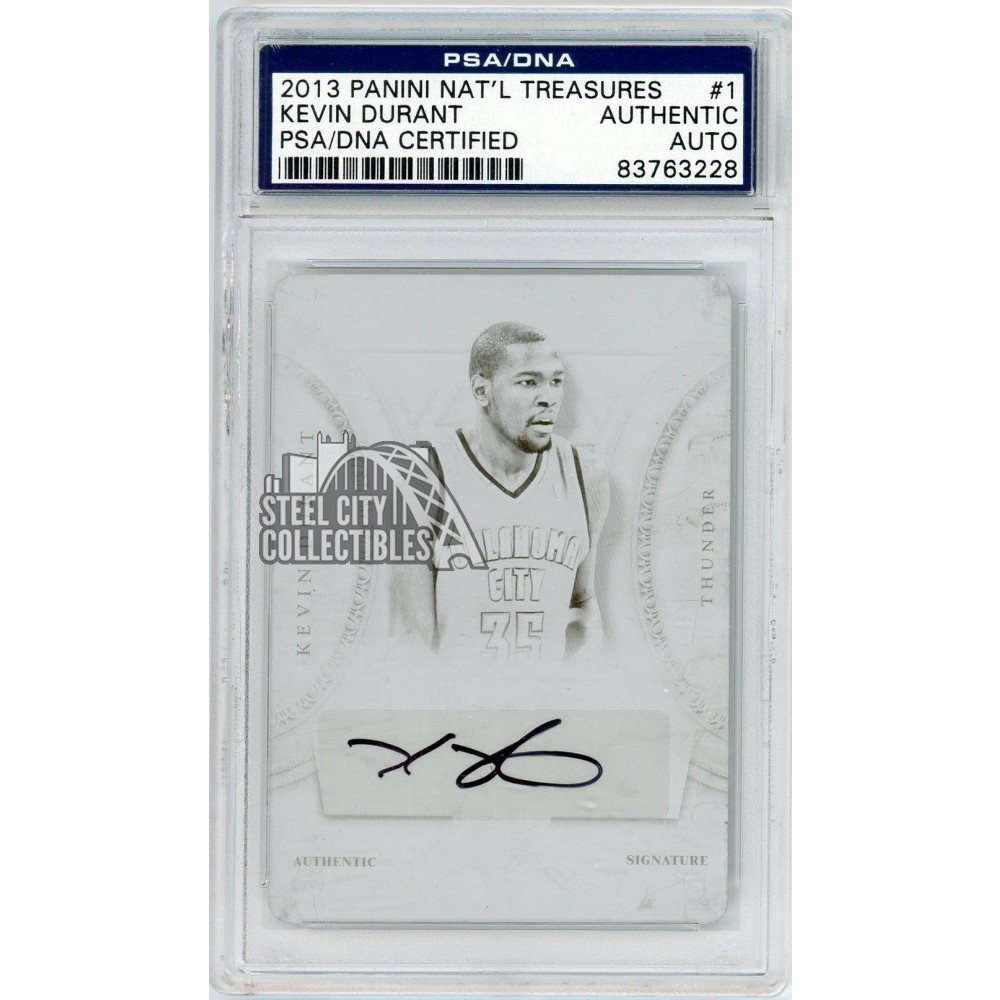 Kevin Durant 2013 National Treasures Crusade Autograph Plate Card
