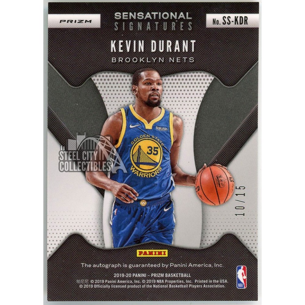 Kevin Durant 2019-20 Panini Prizm Sensational Signatures Green