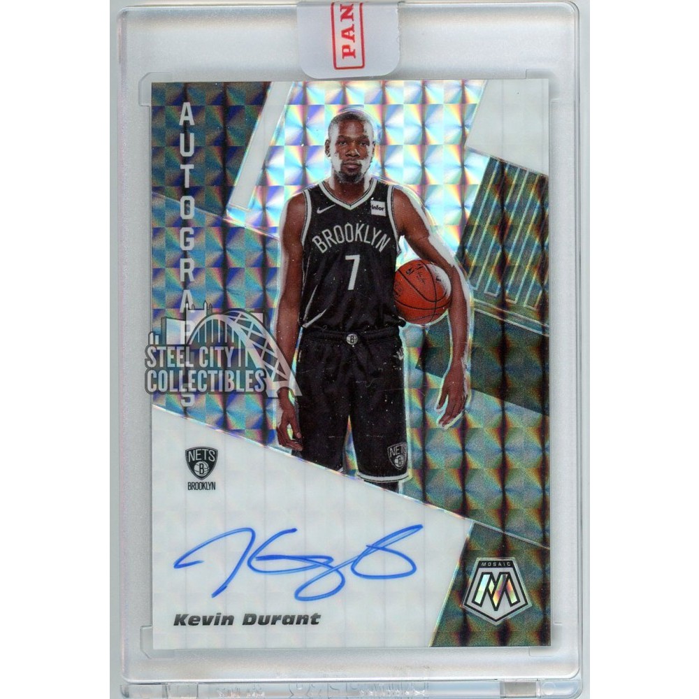 Kevin Durant 2019-20 Panini Mosaic Autograph Card #AM-KDR | Steel