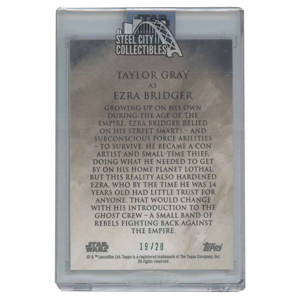 Taylor Gray Ezra Bridger 2018 Topps Star Wars Stellar Signatures