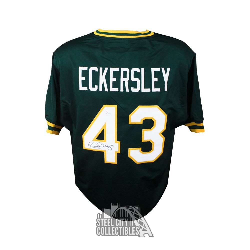 Dennis Eckersley Autographed Oakland Custom Green Baseball Jersey JSA COA (C) Steel City