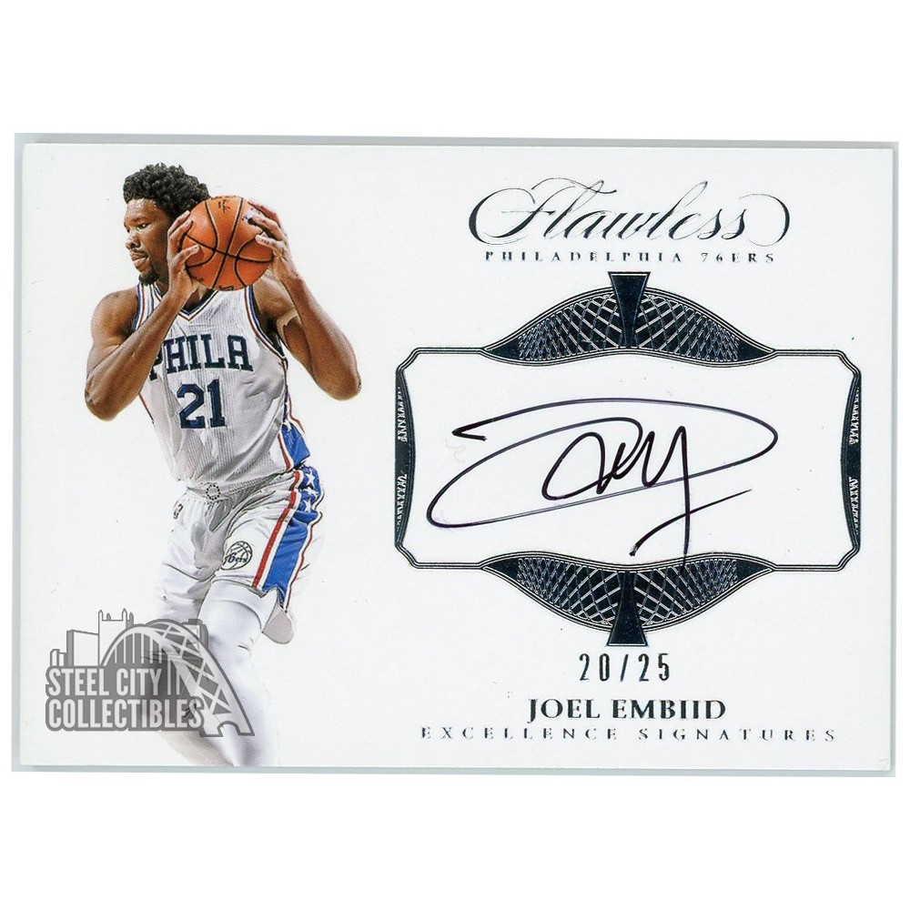 【NBAカード】Joel Embiid エンビード サイン2枚セット Joel Embiid 2016-17 Panini Flawless Excellence Signatures Card #EX
