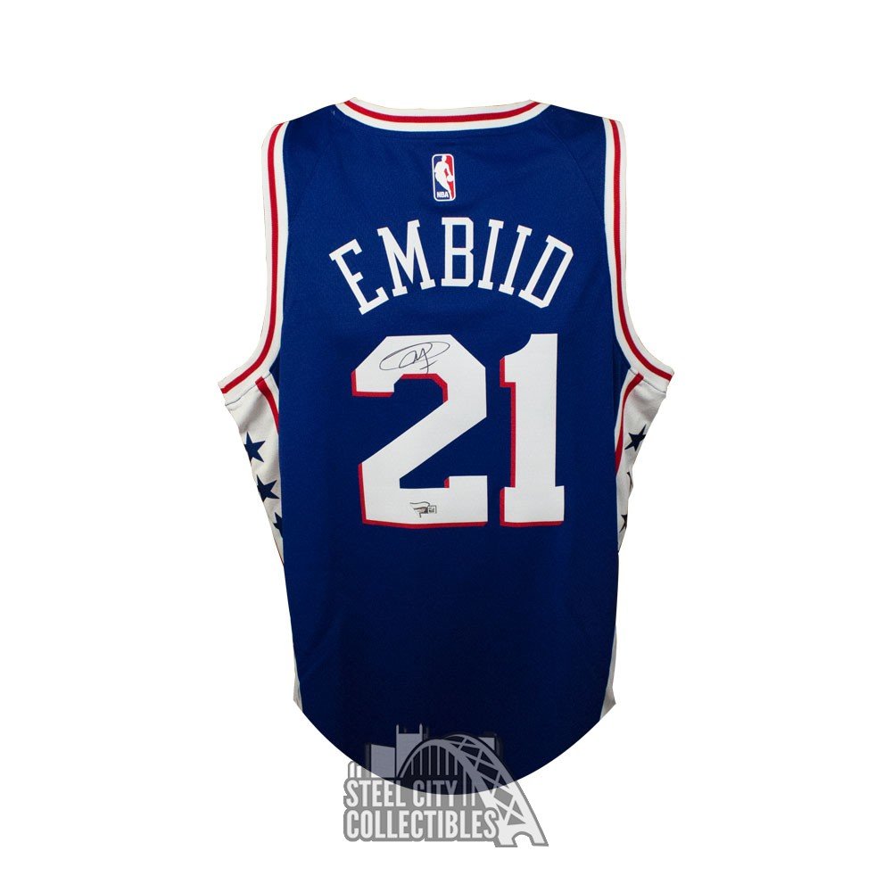 joel embiid autographed jersey