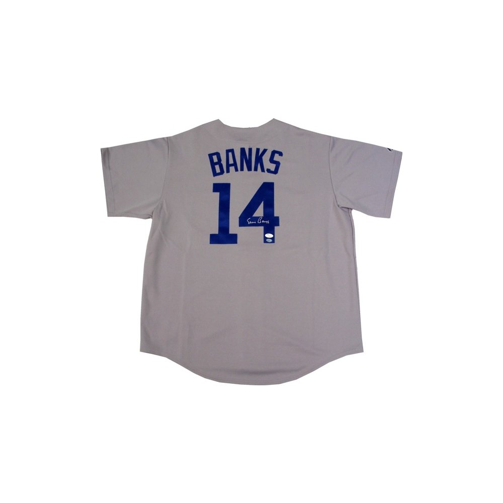 ernie banks autographed jersey