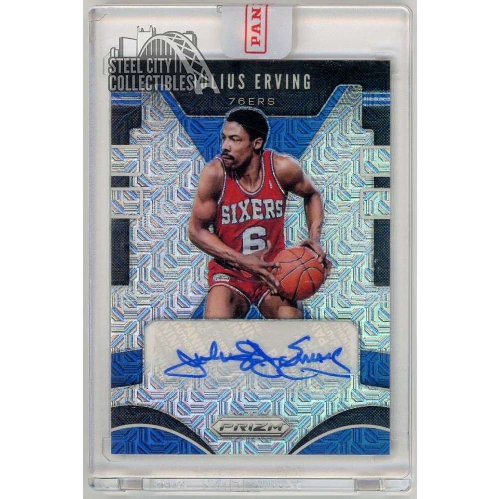 Julius Erving 2019-20 Panini Prizm Autograph Card #SG-JEV 01/25