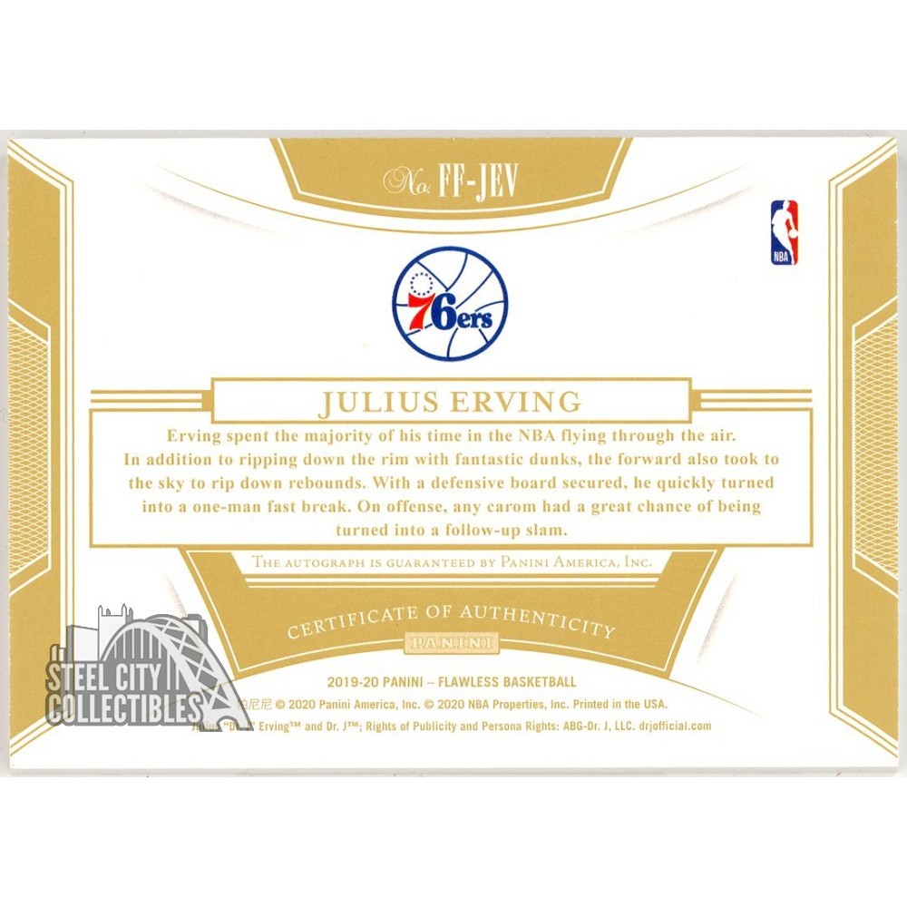 NBA Julius Erving 直筆サインカード NBA Julius Erving 直筆サインカード Julius Erving 2024-25 Prizm