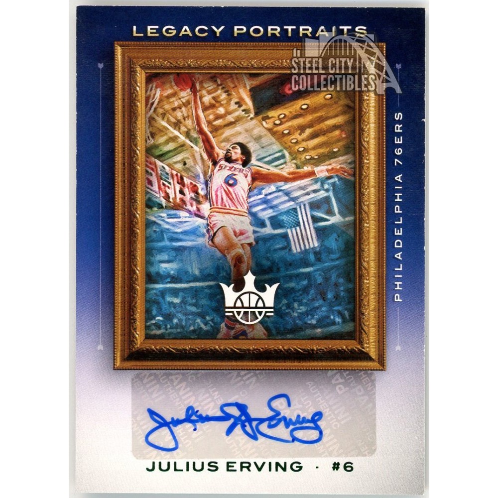Julius Erving 2020-21 Panini Court Kings Legacy Portraits Green